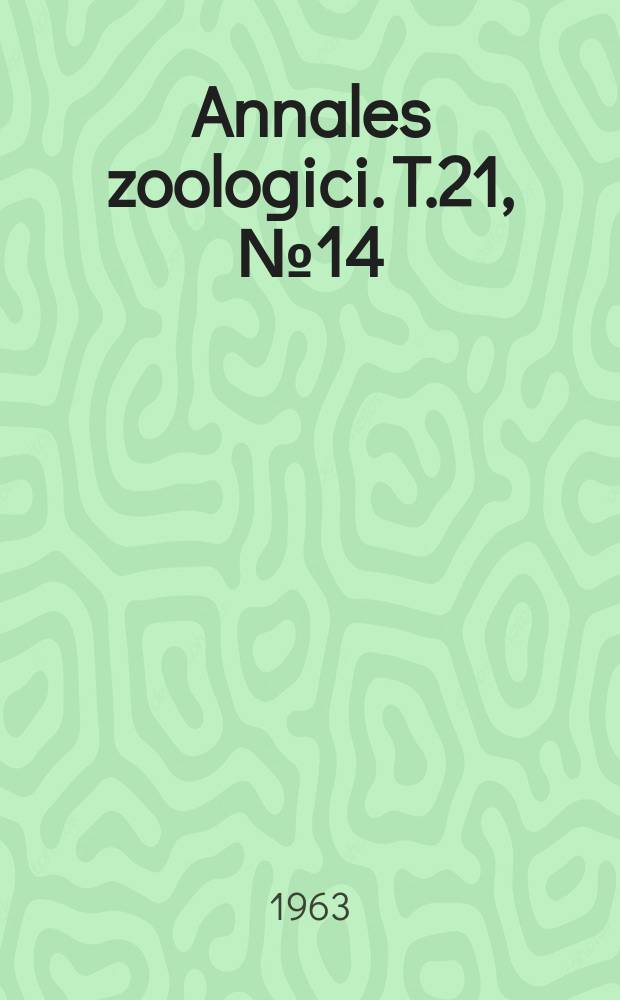 Annales zoologici. T.21, №14 : Cicadelline types of species described by Edmund Schmidt (Homoptera, Cicadellidae)