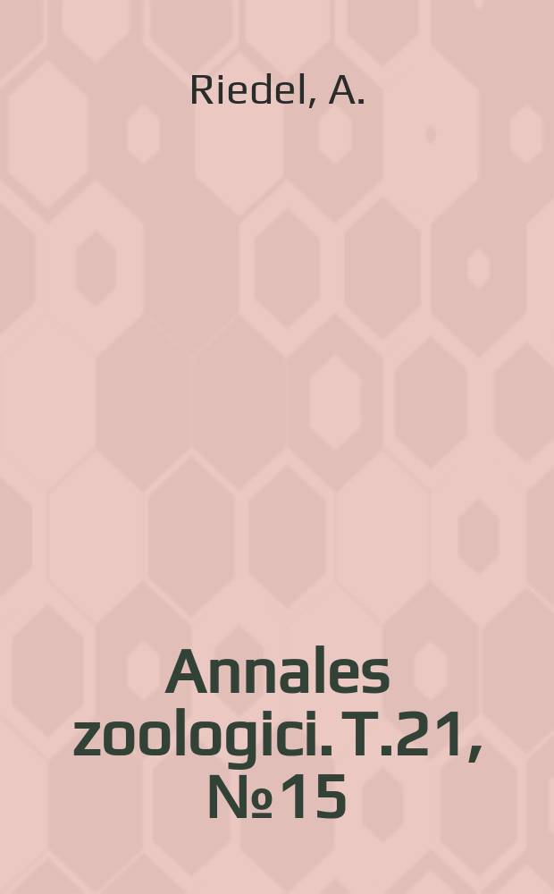 Annales zoologici. T.21, №15 : Fossile Zonitidae (Gastropoda) aus dem Kaukasus