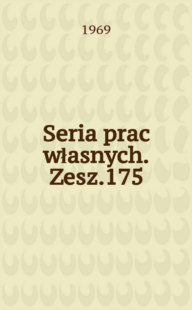 Seria prac własnych. Zesz.175 : Kryteria techniczne i użytkowe przebudowy trwałych zasobów zabudowy mieszkaniowej
