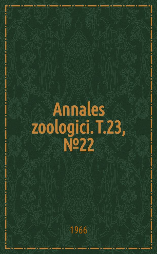 Annales zoologici. T.23, №22 : Études sur les fourmis du genre Strongylognathus Mayr (Hymenoptera, Formicidae)