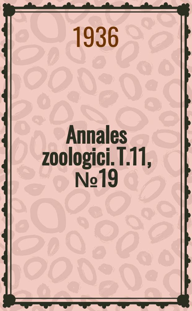 Annales zoologici. T.11, №19 : Über die äussere Morphologie und systematische Stellung des Egels Blanchardia bykowskii (Gedroyć), nebst Bemerkungen über einige Arten der Gattung Herpobdella Blainv.