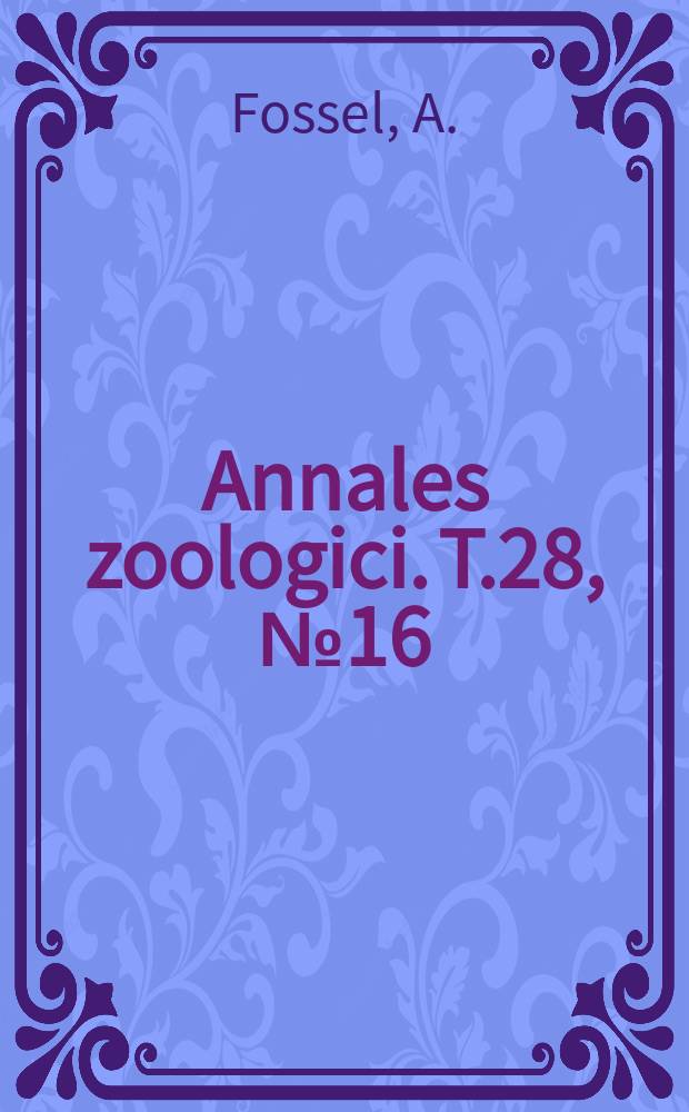 Annales zoologici. T.28, №16 : Neue Beobachtungen an Cinara cembrae (Seitner, 1936) (Homoptera, Lachnidae)