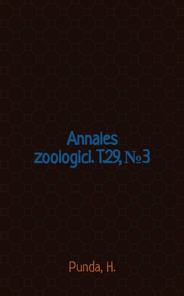 Annales zoologici. T.29, №3 : On variation in Haemoqamasus nidi (Michael, 1892)...