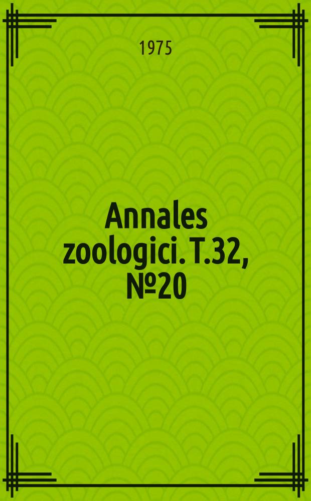 Annales zoologici. T.32, №20 : Burmesische Ichneumoninae