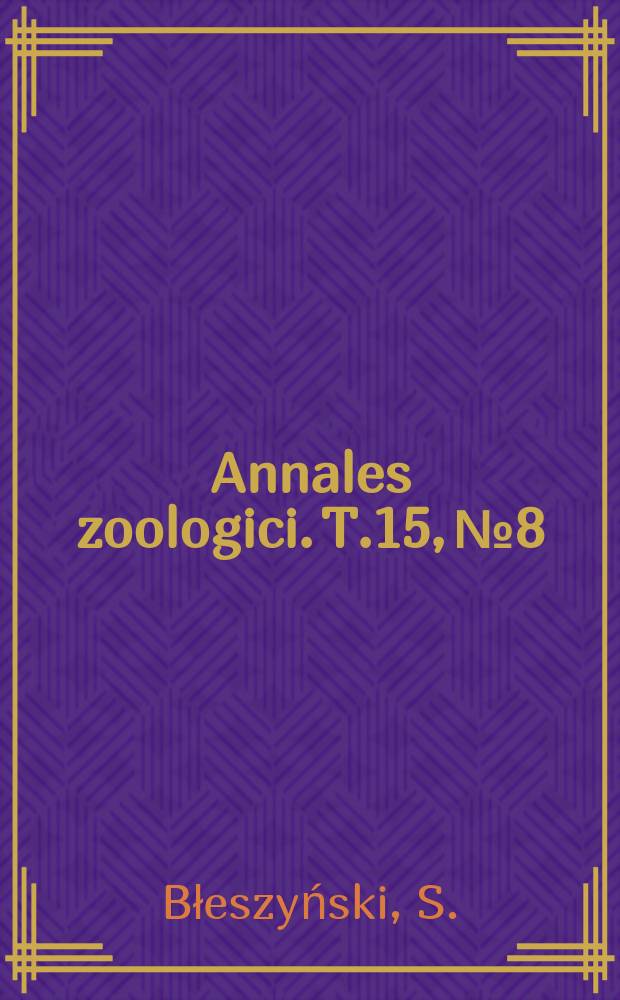 Annales zoologici. T.15, №8 : Materiały do znajomości wachlarzykowatych (Lepidoptera Crambidae)