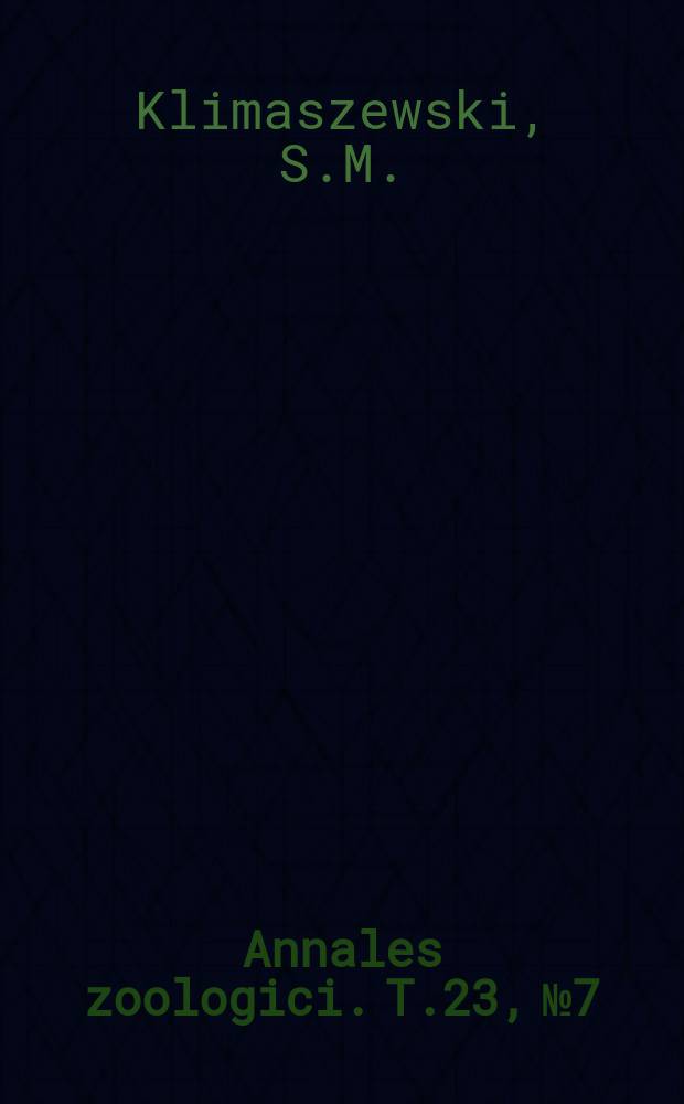 Annales zoologici. T.23, №7 : Psylliddogische Notizen. 12/14 (Homoptera)