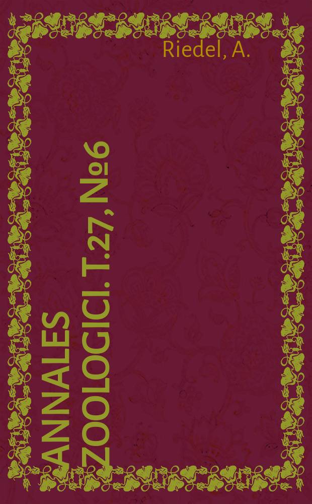 Annales zoologici. T.27, №6 : Untergattungen Morlina A.J. Wagner und Riedelius Hudec der Gattung Oxychilus Eitzinger (Gastropoda, Zonitidae)