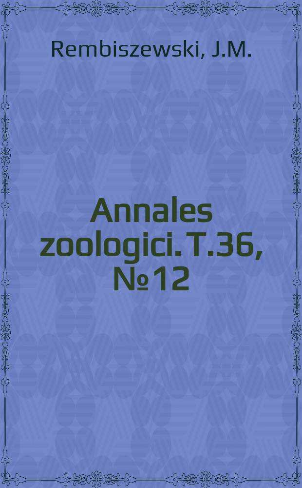 Annales zoologici. T.36, №12 : Pseudoicichthys australis...