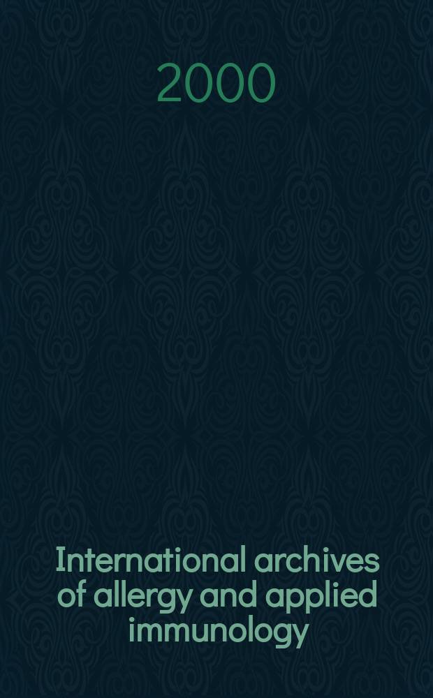 International archives of allergy and applied immunology : Official organ of the international assoc. of allergists. Vol.121, №1