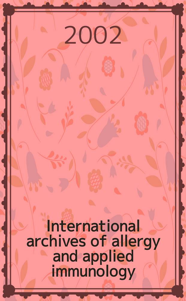 International archives of allergy and applied immunology : Official organ of the international assoc. of allergists. Vol.129, №2