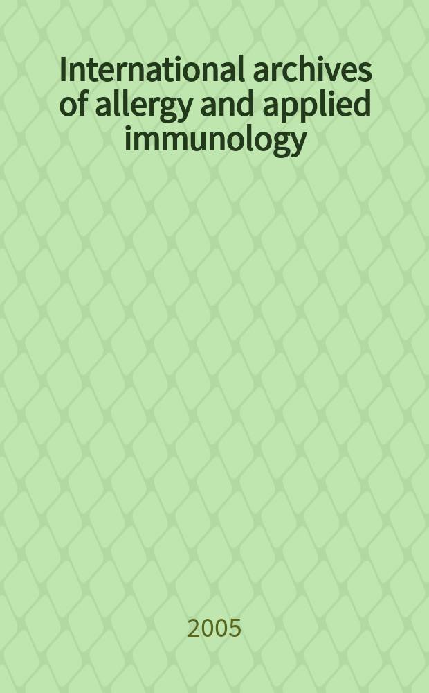 International archives of allergy and applied immunology : Official organ of the international assoc. of allergists. Vol.136, №2