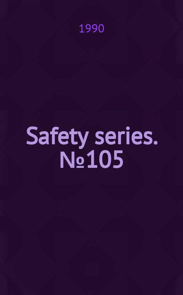 Safety series. №105 : The regulatory process for the decommissioning of nuclear facilities