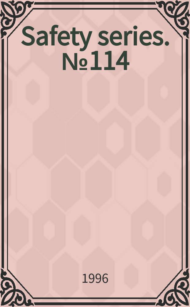 Safety series. №114 : Direct methods for measuring radionuclides in the human body