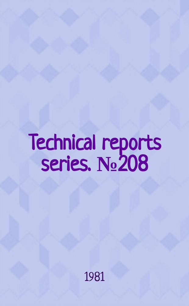 Technical reports series. №208 : Remote sensing in uranium exploration
