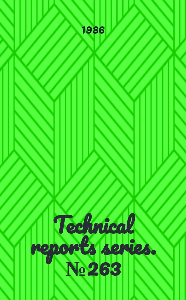 Technical reports series. №263 : An oceanographic model for the dispersion of wastes disposed of in the deep sea