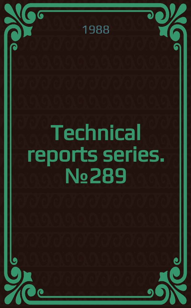 Technical reports series. №289 : Immobilization of low and intermediate level radioactive wastes with polymers