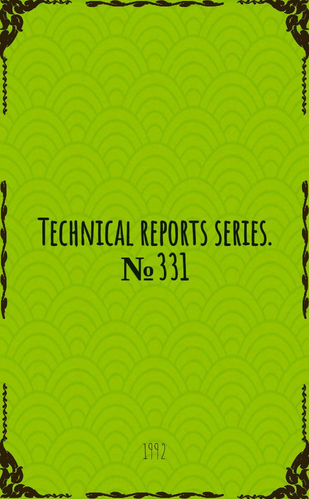 Technical reports series. №331 : Statistical treatment of data on environment isotopes...