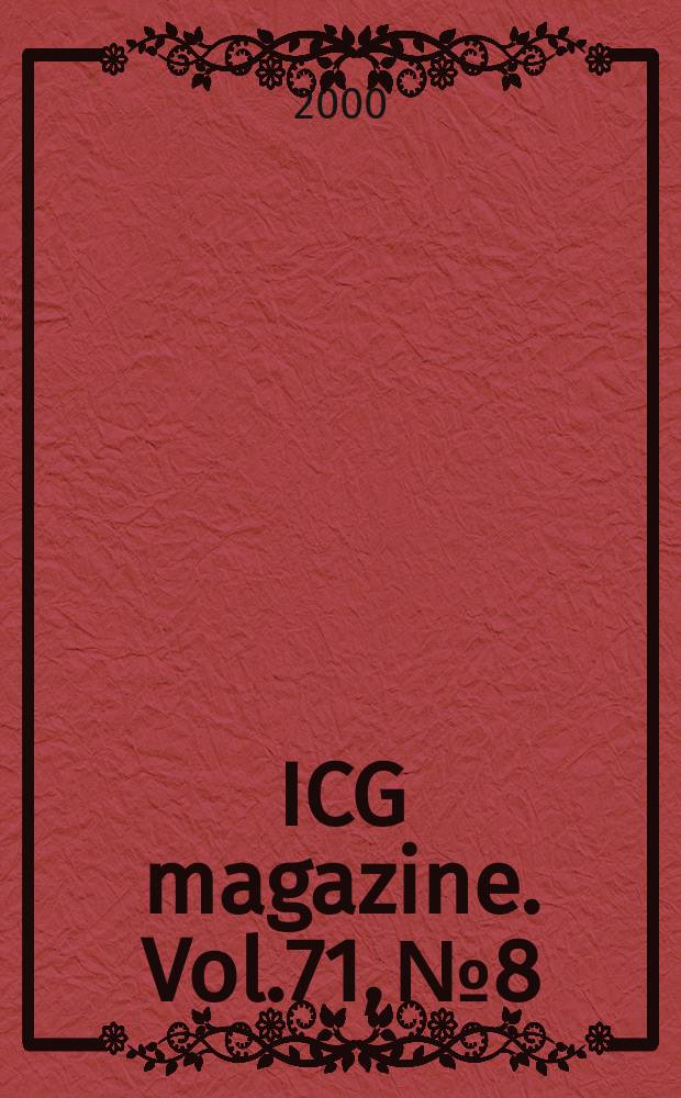 ICG magazine. Vol.71, №8