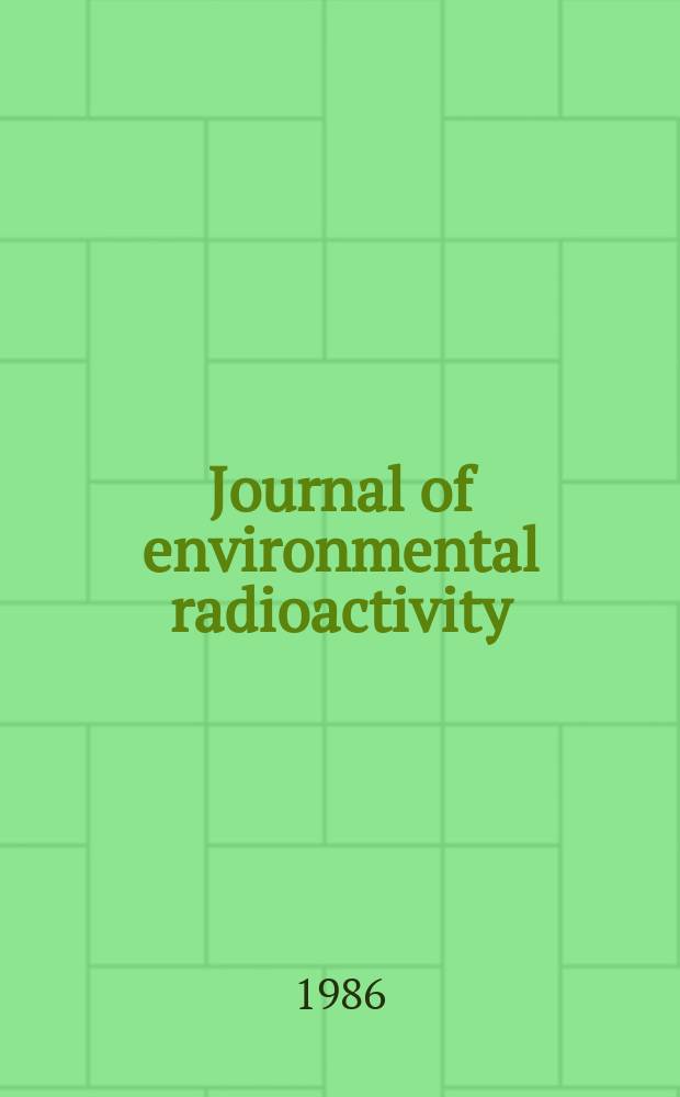 Journal of environmental radioactivity : An intern. j