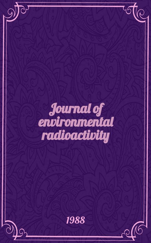 Journal of environmental radioactivity : An intern. j. Vol.6, №2 : Special Chernobyl issue