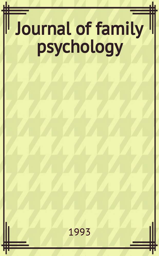Journal of family psychology