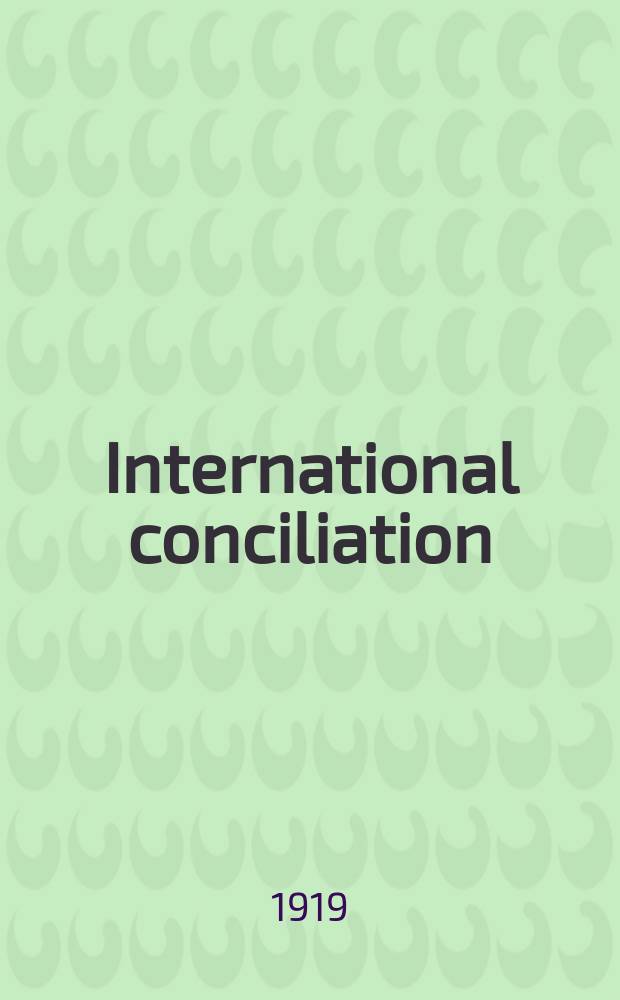International conciliation