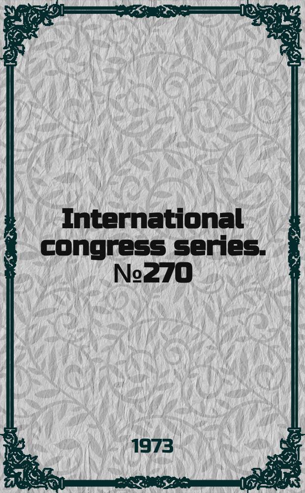 International congress series. №270 : Clinical aspects of metabolic bone disease