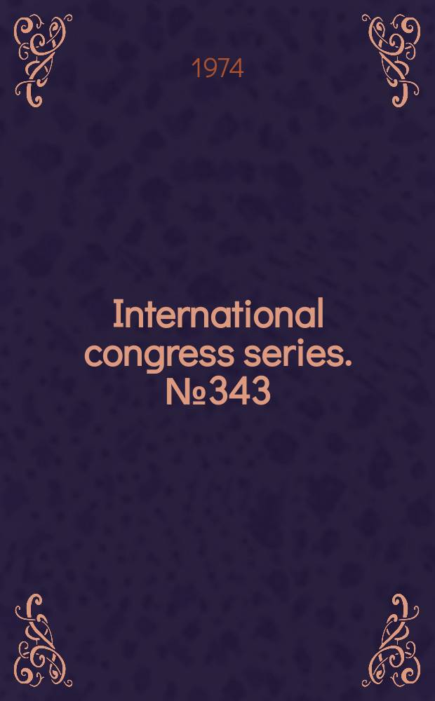 International congress series. №343 : Coronary artery surgery