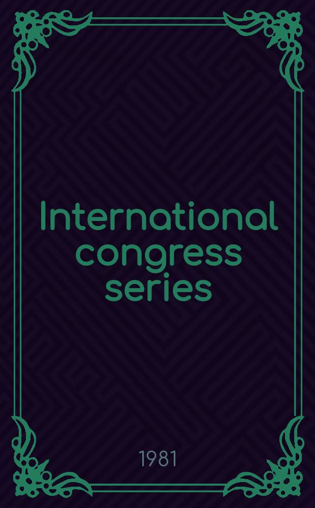 International congress series : International congress of neurology (12; 1981; Kyoto). Abstracts