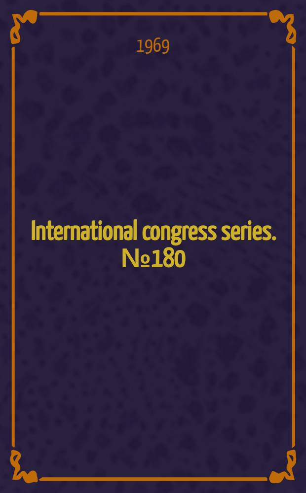 International congress series. №180 : Present status of psychotropic drugs