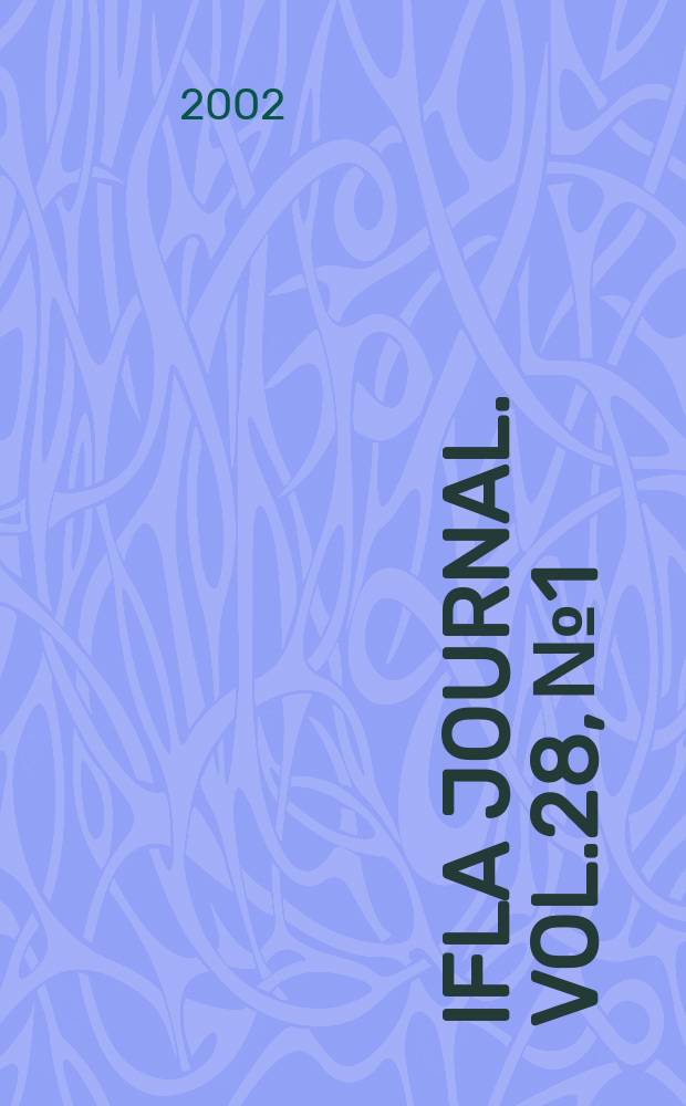 IFLA journal. Vol.28, №1