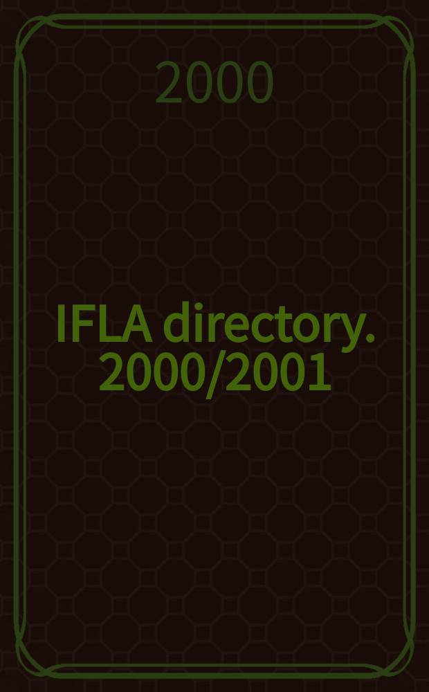 IFLA directory. 2000/2001