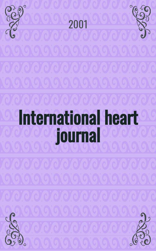 International heart journal : [Form. Japanese heart journal]. Vol.42, №3