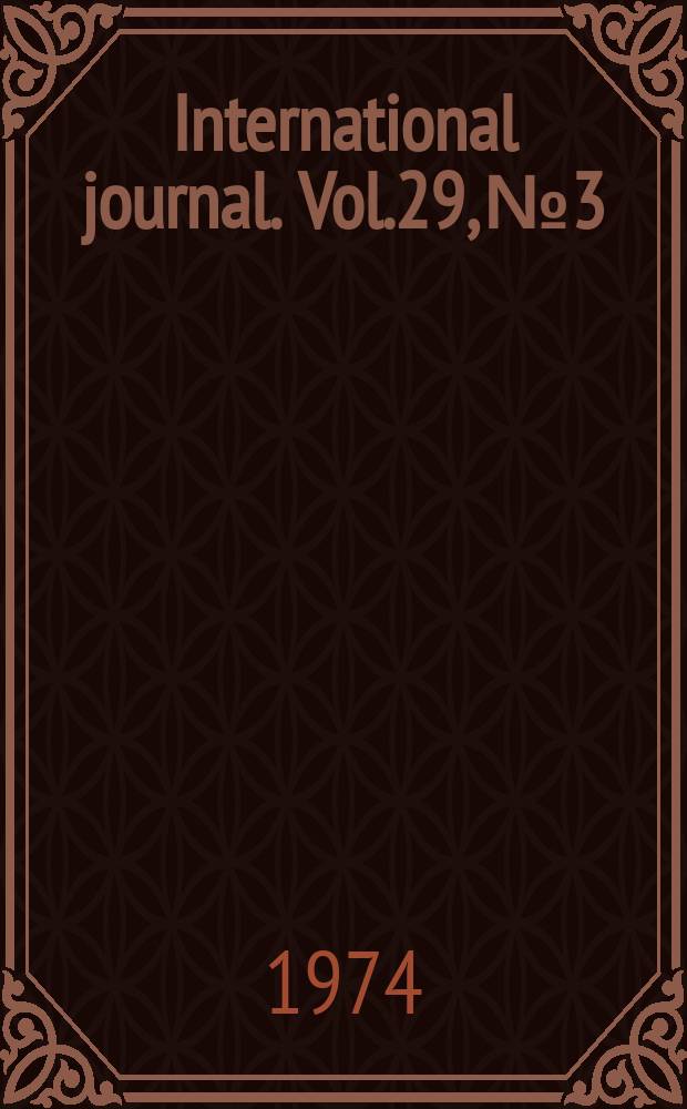 International journal. Vol.29, №3 : Pacific affairs