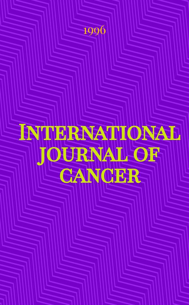 International journal of cancer : Publ. of the International union against cancer. Vol.68, №2 : Predictive oncology