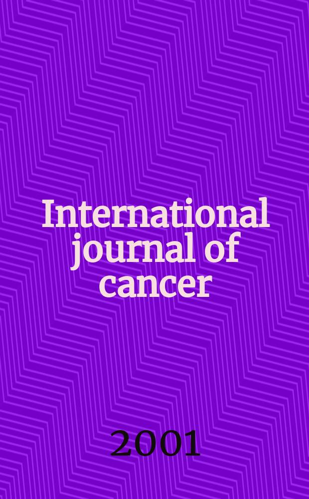 International journal of cancer : Publ. of the International union against cancer. Vol.92, №1