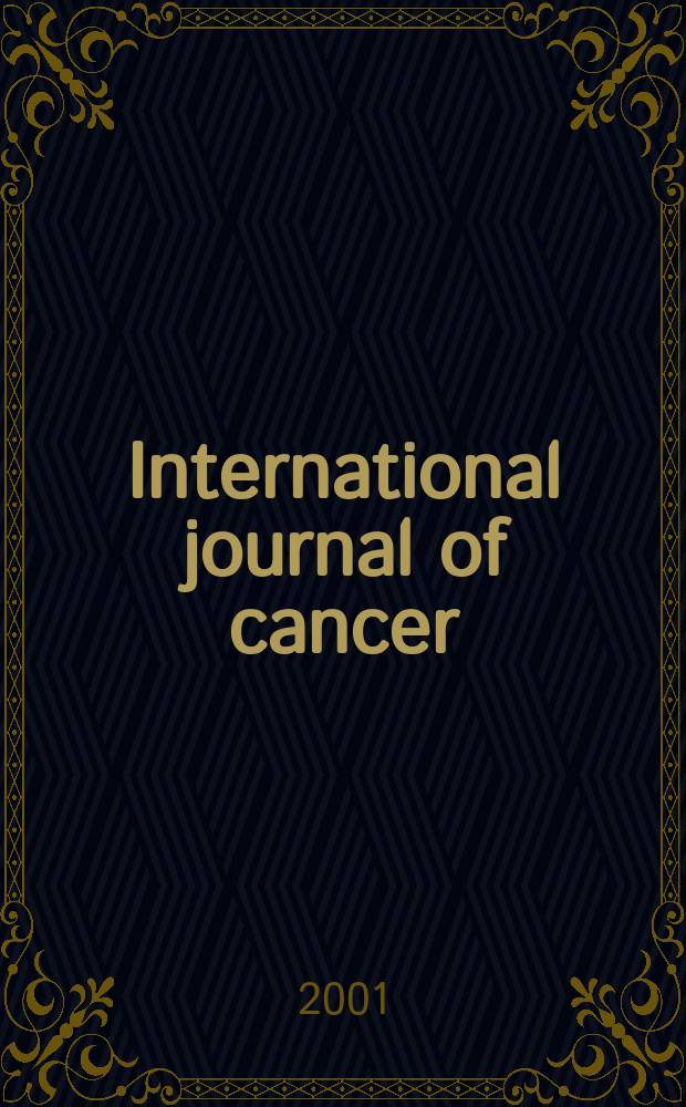 International journal of cancer : Publ. of the International union against cancer. Vol.93, №2
