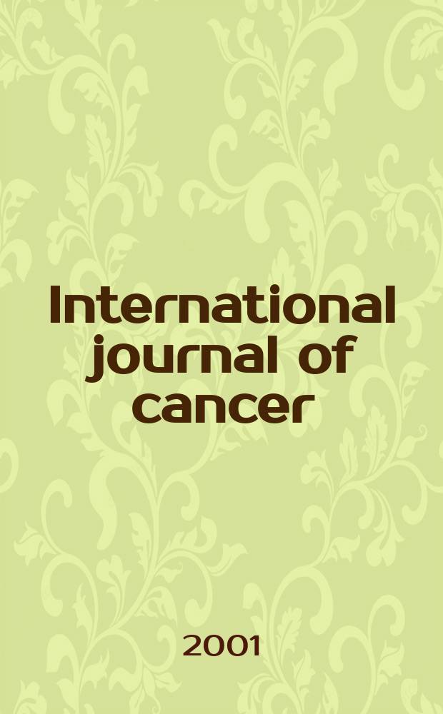 International journal of cancer : Publ. of the International union against cancer. Vol.96, №1 : Radiation oncology investigations clinical and basic research
