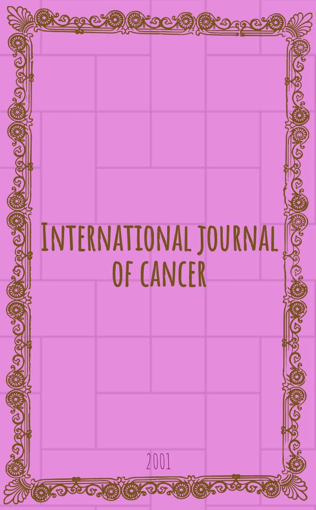 International journal of cancer : Publ. of the International union against cancer. Vol.96, №2 : Radiation oncology investigations clinical and basic research