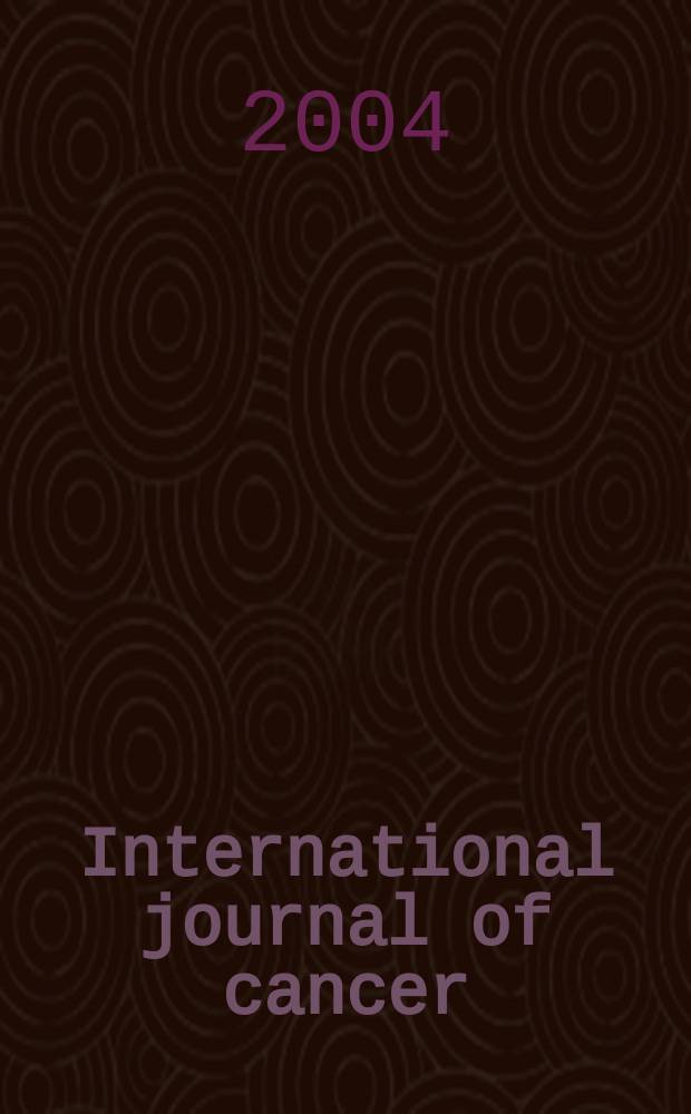 International journal of cancer : Publ. of the International union against cancer. Vol.110, №3
