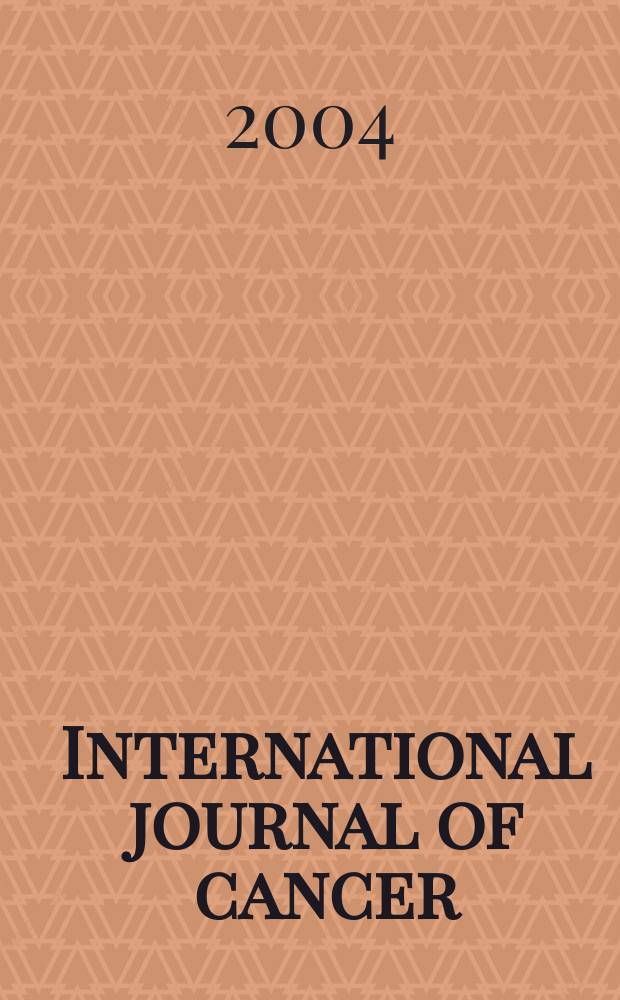 International journal of cancer : Publ. of the International union against cancer. Vol.111, №1