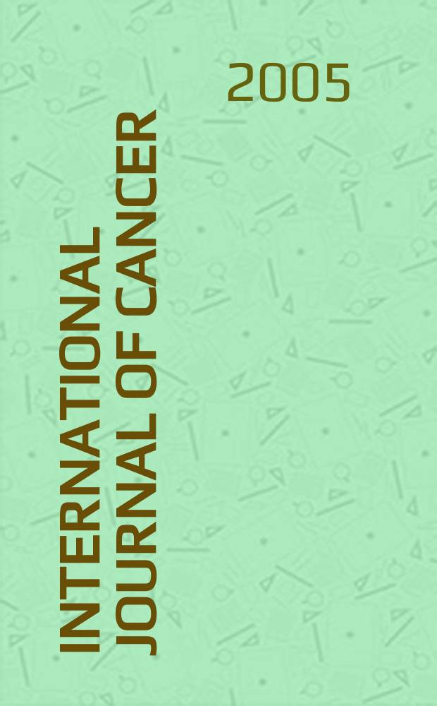 International journal of cancer : Publ. of the International union against cancer. Vol.113, №1