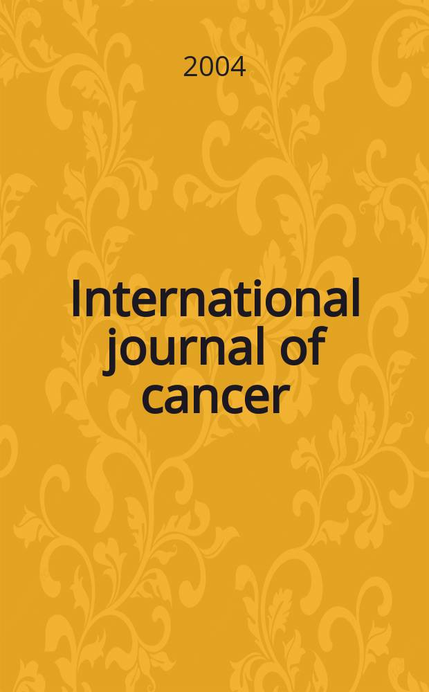 International journal of cancer : Publ. of the International union against cancer. Vol.108, №1