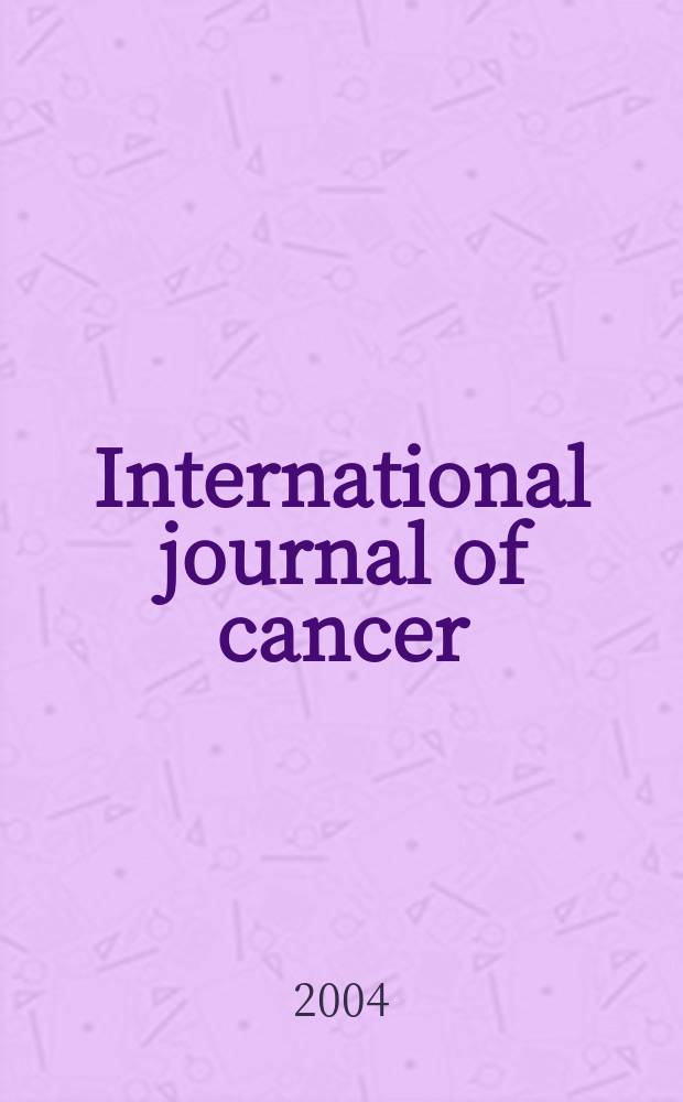 International journal of cancer : Publ. of the International union against cancer. Vol.110, №2