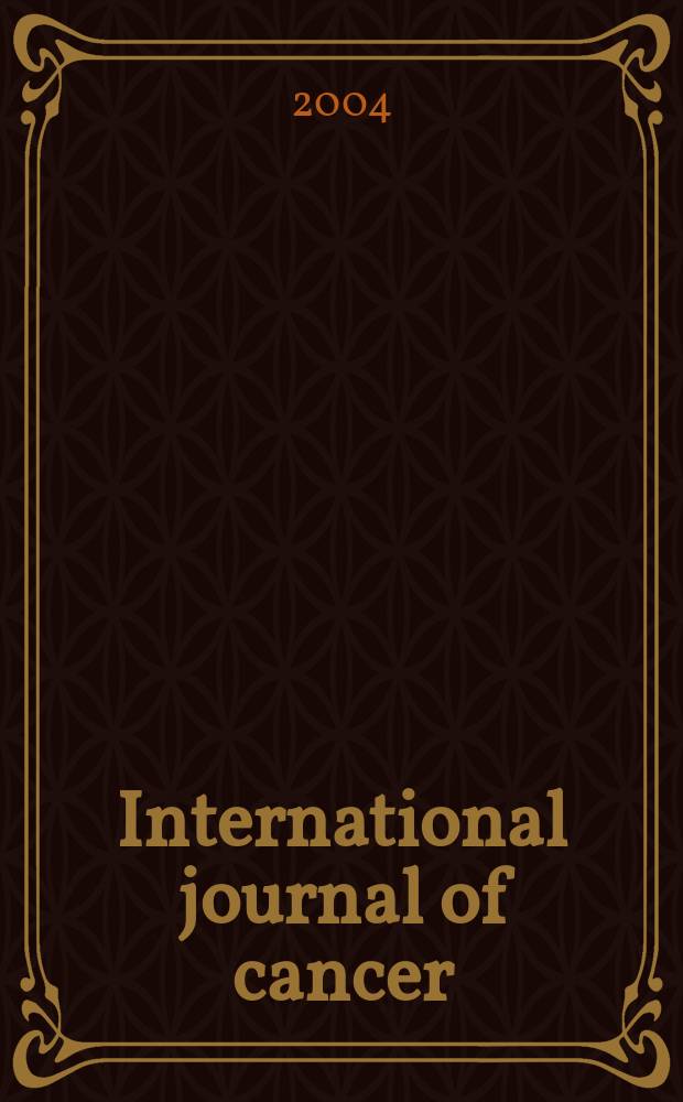 International journal of cancer : Publ. of the International union against cancer. Vol.111, №3