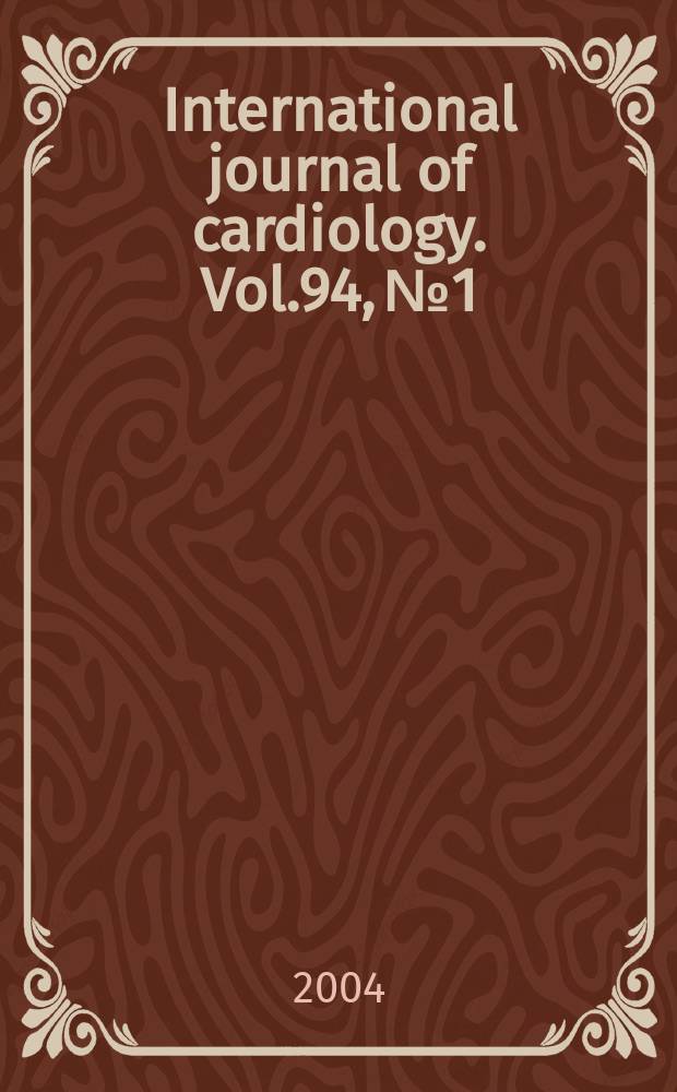 International journal of cardiology. Vol.94, №1
