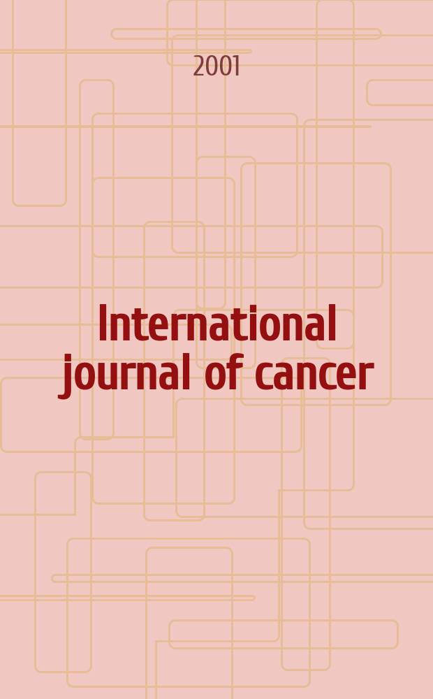 International journal of cancer : Publ. of the International union against cancer. Vol.94, №1