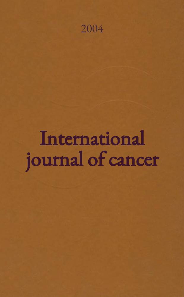 International journal of cancer : Publ. of the International union against cancer. Vol.108, №4
