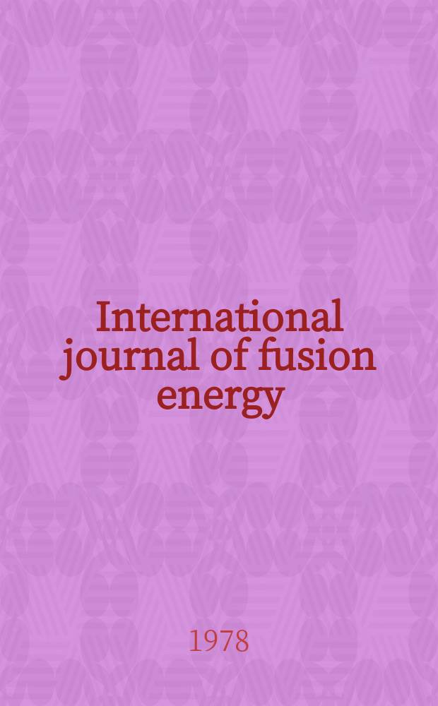 International journal of fusion energy