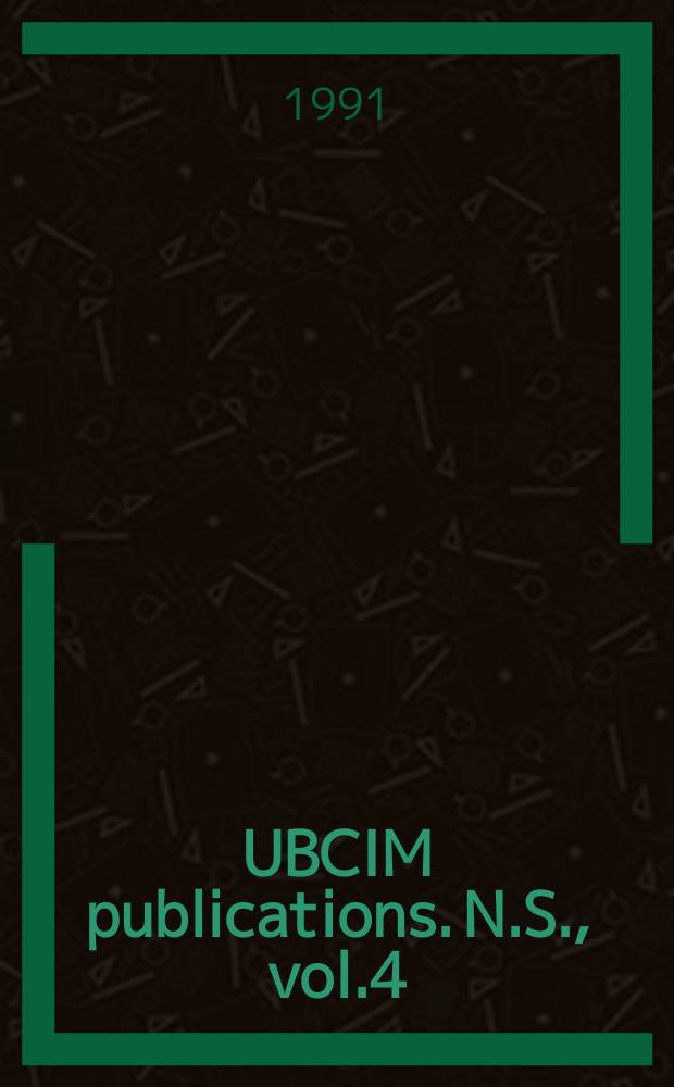 UBCIM publications. N.S., vol.4 : Dewey